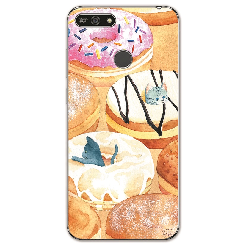 Huawei Y7 Prime 2018/Honor 6X 6C /GR3 GR5 2017/Enjoy 6 6S 5 5S Y6 Pro INS Cute Cartoon Flamingo Soft Silicone TPU Phone Casing Lovely Donuts Graffiti Case Back Cover Couple