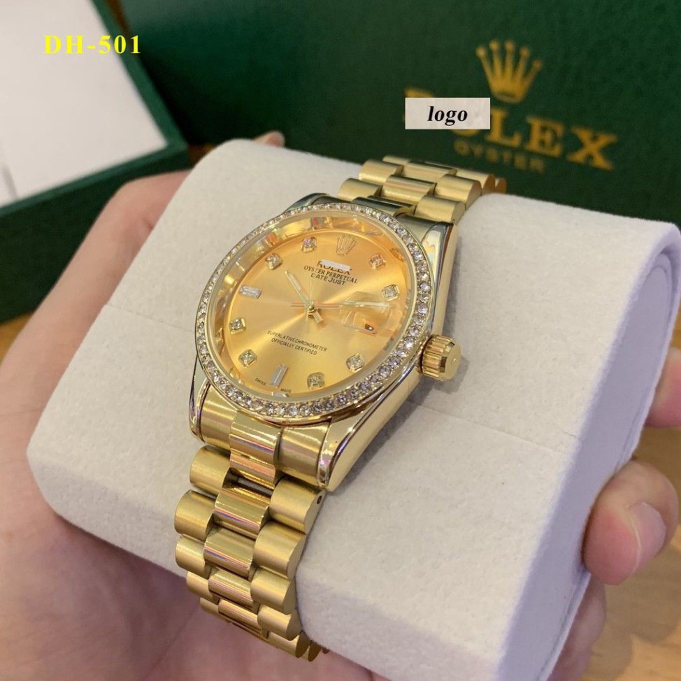 (Rolex Nam) Đồng hồ ROLEX nam - đính 99 viên đá diamonds cao cấp, dây đúc đặc nguyên khối,thời trang,sang trọng