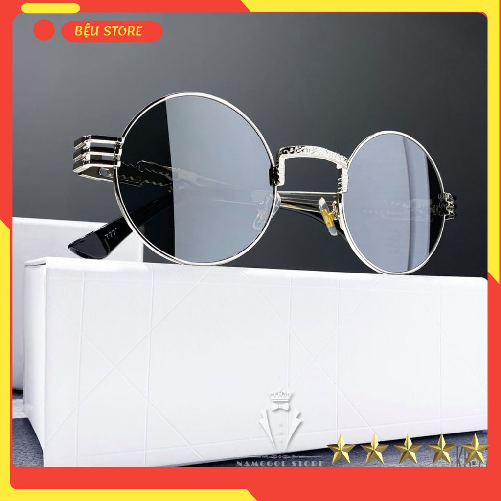 Kính Tròn ⚜️𝑩𝑬̣̂𝑼 𝑺𝑻𝑶𝑹𝑬⚜️- Mắt Kính Tròn Gương Bạc Hàng Unisex - Chống UV400 - Hàng Cao Cấp