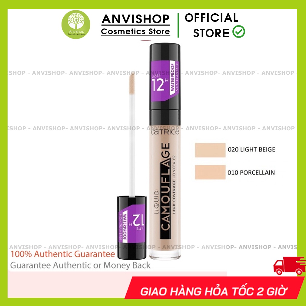 Kem Che Khuyết Điểm Dạng Lỏng Catrice Camouflage Concealer Liquid Chống Trôi 5ml