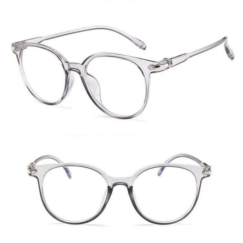 Mắt Kính Gọng Tròn Trong Suốt Chống Ánh Sáng Xanh Thời Trang Phong Cách Hàn Quốc Cho Nam Và Nữ
