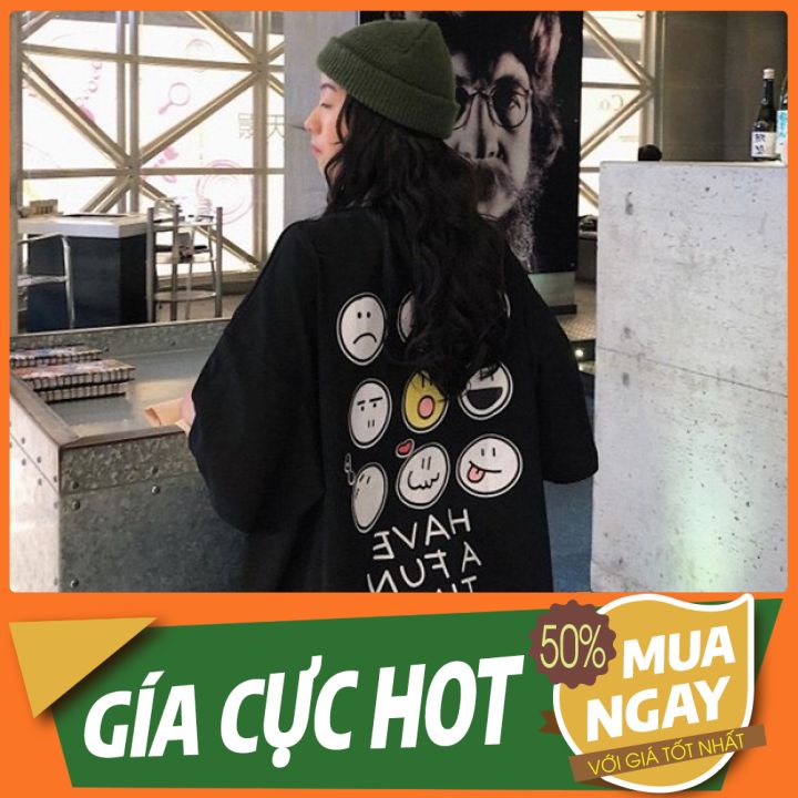 Áo thun tay lỡ nam nữ,áo phông  unisex chất mát mịn in MẶT CƯỜI,Áo thun nam from rộng ,Áo thun unisex nam nữ