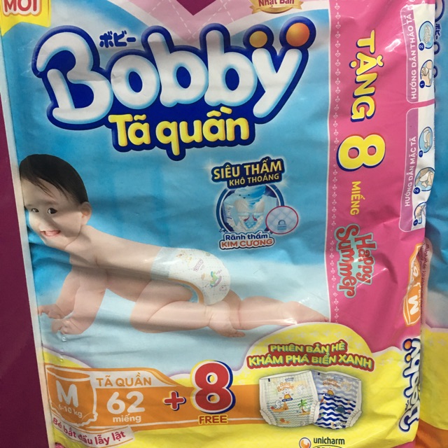 Tã quần Bobby M74 / L68 / XL62 / XXL56