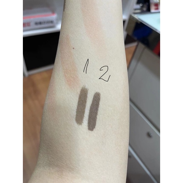 Chì kẻ chân mày phẩy sợi 2in1 Wodwod 917 tích hợp eyeliner siêu tiện lợi