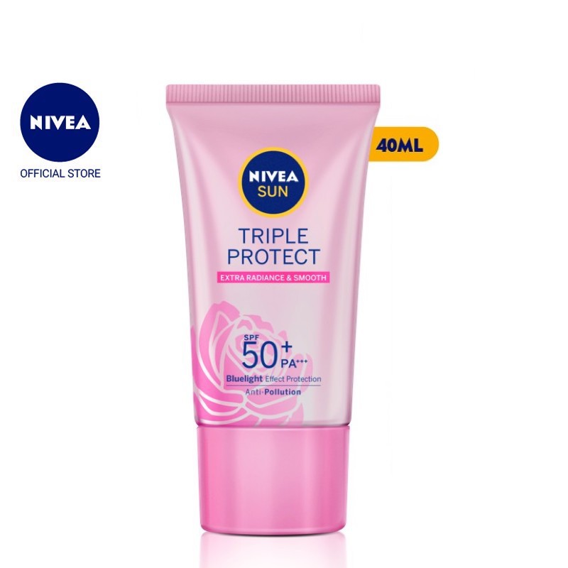 Kem Chống Nắng Dưỡng Da Sáng Mịn NIVEA SUN Triple Protect Extra Radiance & Smooth SPF50+ PA+++ 40ml - 85536