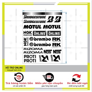 LOGO STICKER IN DECAL TRONG(KO DÁN XE ĐEN) - DUNG DECAL