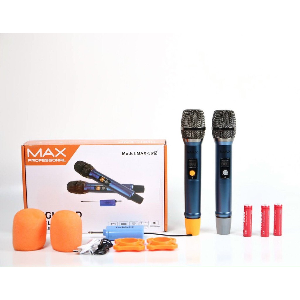 Micro không dây đa năng Max 56 - Hút âm tốt, chống hú hiệu quả