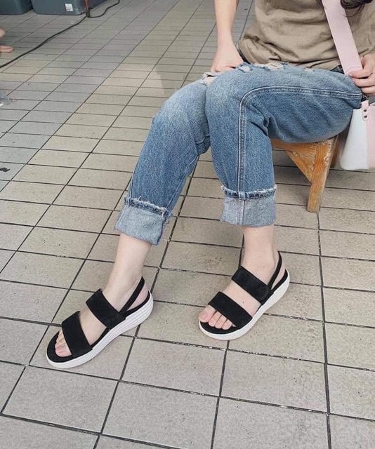 Giày sandal bánh mì cao cấp chuẩn Thái Lan siêu đẹp (Form giày Thái Lan rộng nên lùi lại 1 size - VỀ SẴN GIAO HỎA TỐC)