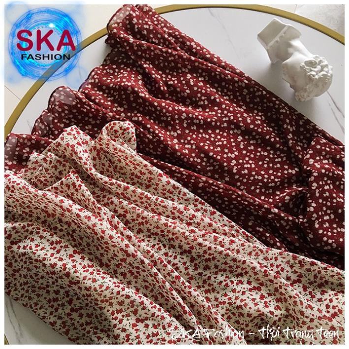 Chân Váy Vinage Dáng Dài Hoa Nhí Chất Voan 2 Lớp Ulzzang Hàn Quốc - SKA | BigBuy360 - bigbuy360.vn