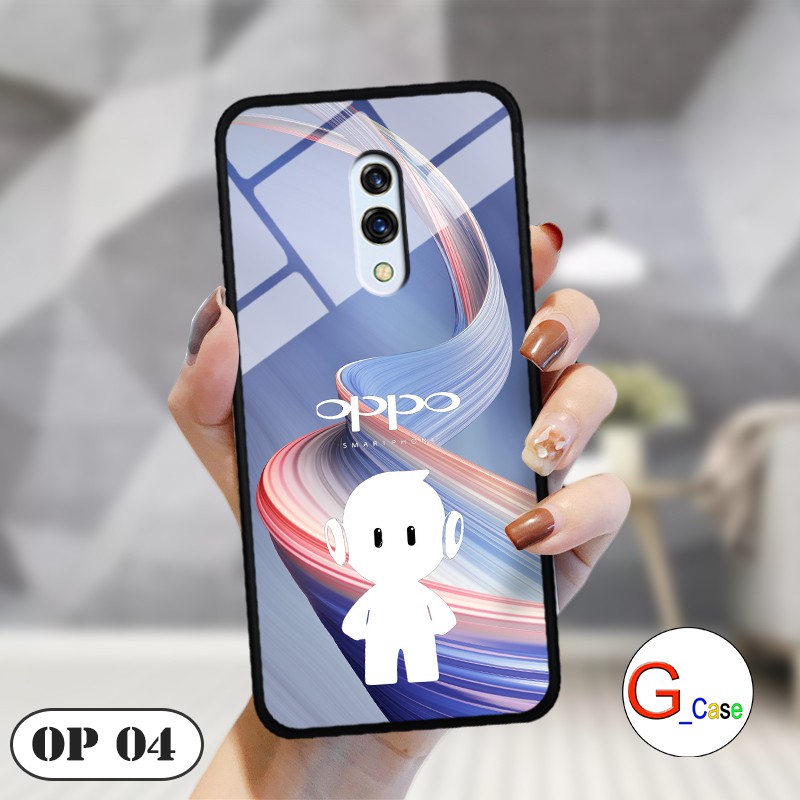 Ốp lưng Oppo K3/Realme X-lưng kính in logo hãng điện thoại