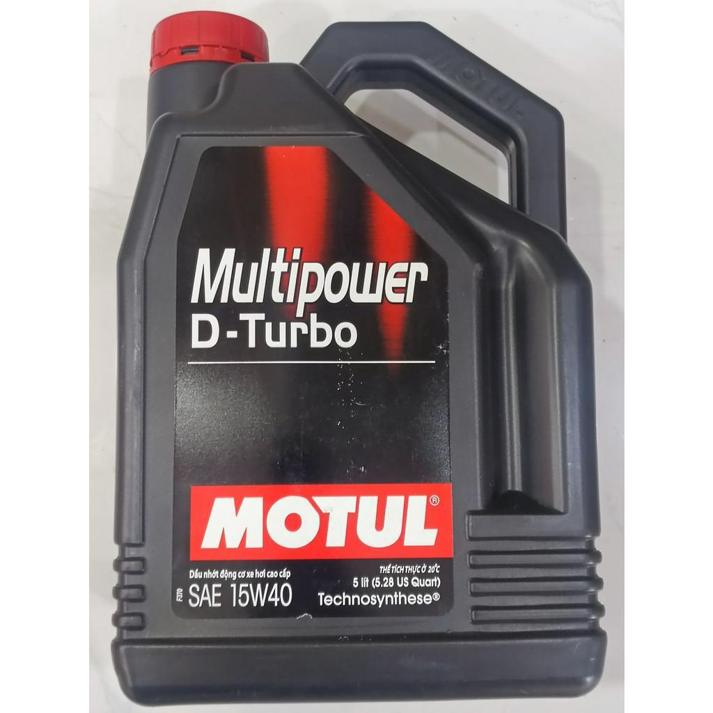 Can 5L Dầu nhớt xe hơi, ô tô Motul Multipower D-Turbo 15W40 5000ML Chính hãng – Shopnhottot