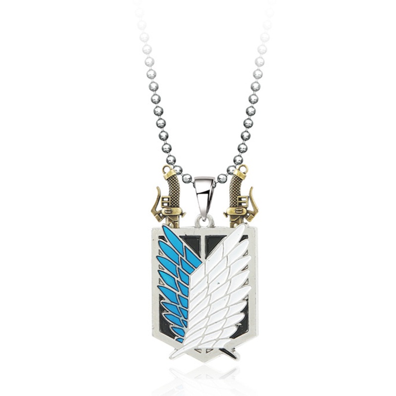 Vòng cổ Mặt Đôi Cánh Phong Cách Phim Attack On Titan