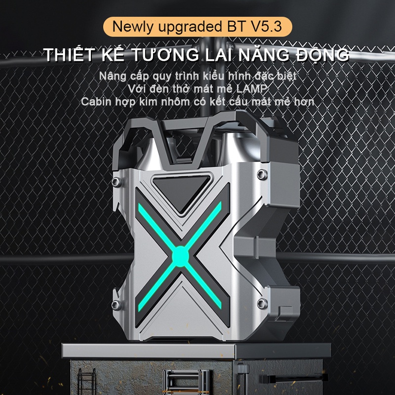 Tai nghe gaming hợp kim kẽm X nút bịt tai chống ồn thể thao chum không dây chụp tai wireless bluetooth headphones K89