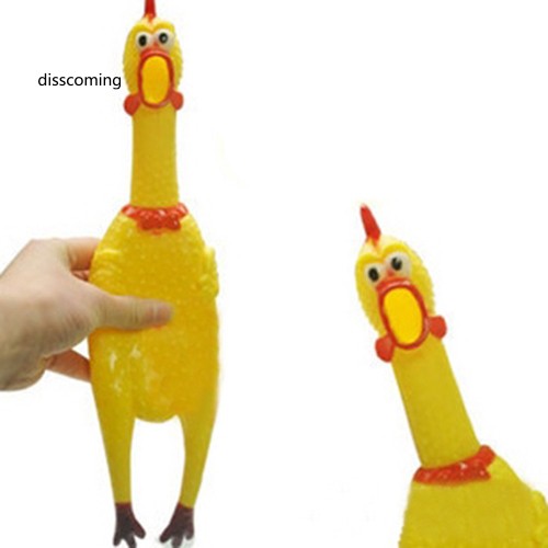 Đồ chơi chú gà bằng cao su phát tiếng kêu ngộ nghĩnh kích cỡ 17cm