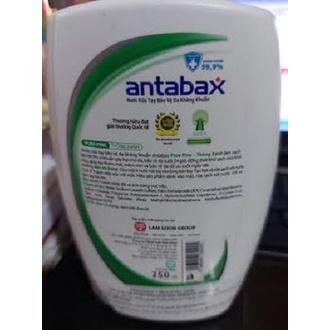 Nước rửa tay bảo vệ da kháng khuẩn antabax thông xanh 250ml
