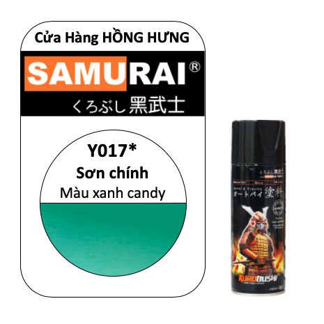 Sơn chính SAMURAI Màu xanh candy 400ml Y017*
