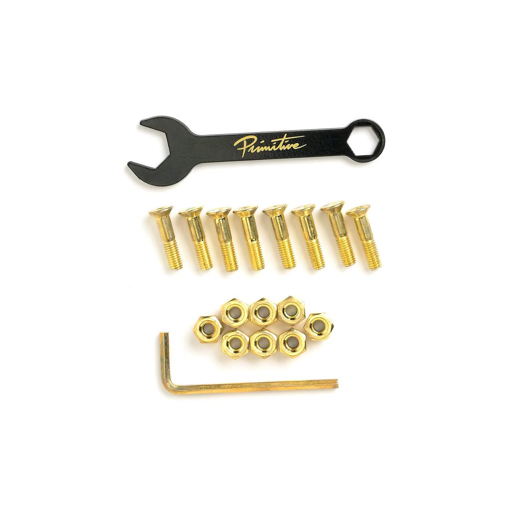 Set 8 Ốc Vít Chuyên Dụng Dành Cho Ván Trượt - PRIMITIVE 7/8&quot; ALLEN HARDWARE GOLD W/WRENCH