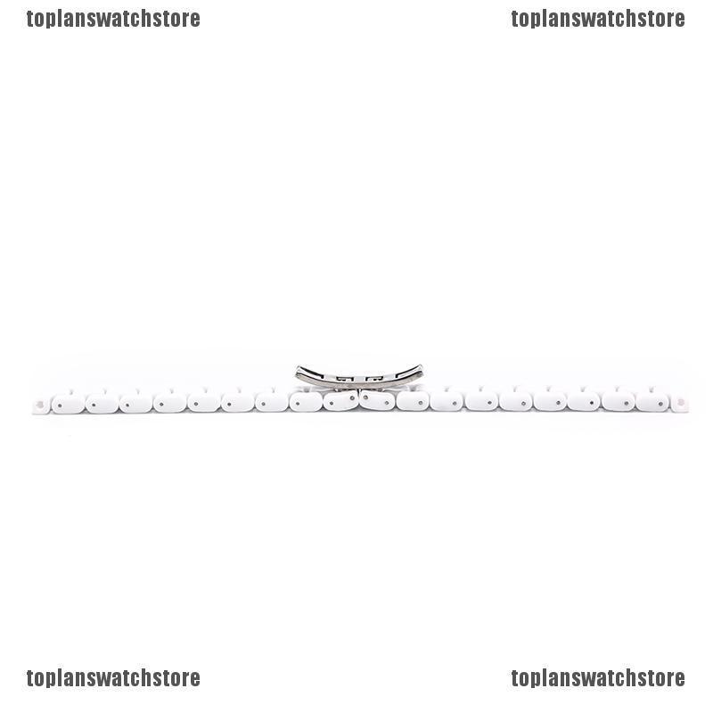 1 Dây Đeo Đồng Hồ Bằng Sứ Màu Trắng 14mm 16mm