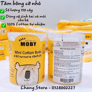 [HỘP 150 cây] Tăm Bông Moby/ Tăm Bông Cỡ Nhỏ Chính hãng