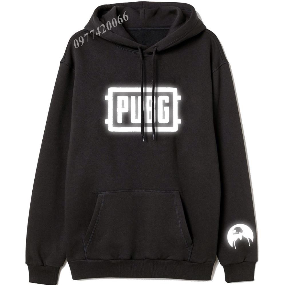 GIÁ RẺ-  Áo hoodie PUBG phản quang, áo hoodie game PUBG phản quang - có sz cho trẻ em