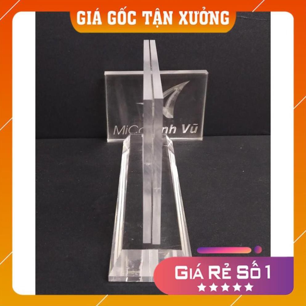 [Mica Việt Nam] [Giá Gốc Tận Xưởng] Kệ chức danh biển tên mica để bàn 24x12cm