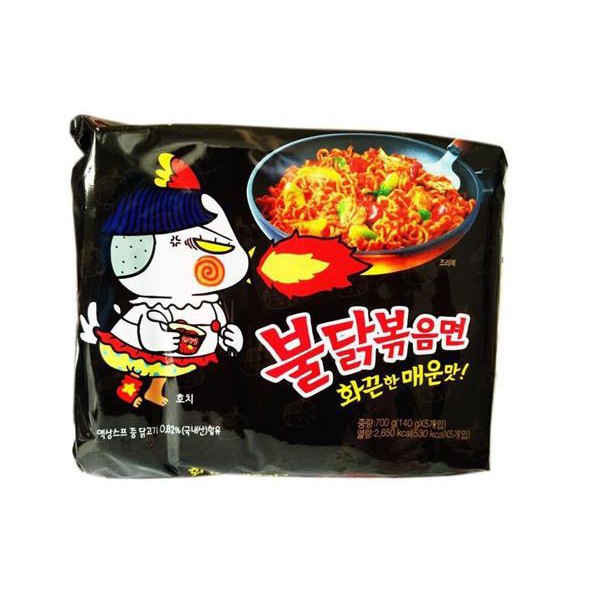 Combo 5 gói mì cay Samyang hàn quốc túi 140g siu cay và dinh dưỡng golovinshop