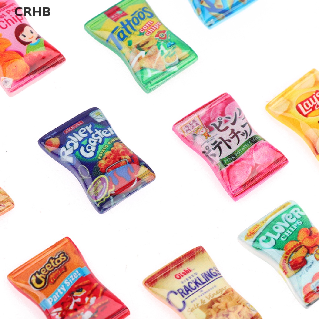 Crhb Set 10 Mô Hình Đồ Ăn Vặt / Khoai Tây Chiên / Kẹo Bằng Nhựa Resi