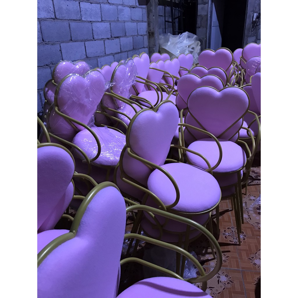 SIÊU RẺ !!!!! GHẾ TRANG ĐIỂM, GHẾ TRÁI TIM BỌC NỆM 2 MẶT, GHẾ CAFE | BigBuy360 - bigbuy360.vn