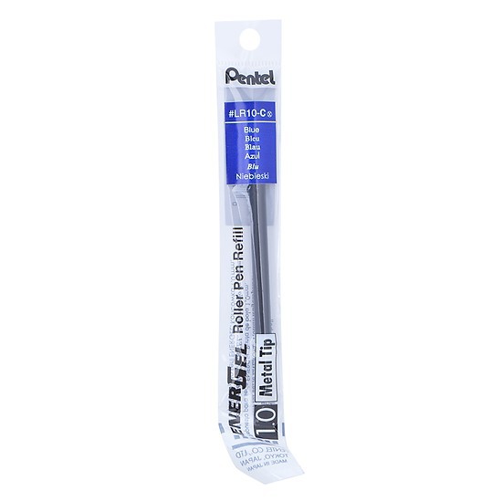 Ruột bút ký Gel Pentel 1.0mm màu xanh LR10-C hàng chính hãng 100%