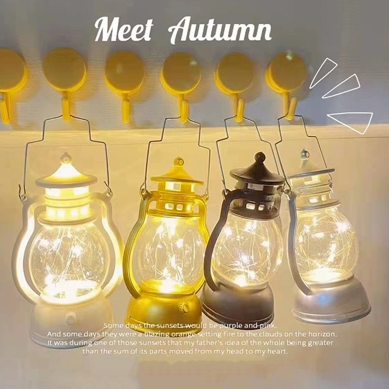 Đèn LED Cầm Tay Phong Cách Cổ Điển Dành Cho Cắm Trại Ngoài Trời