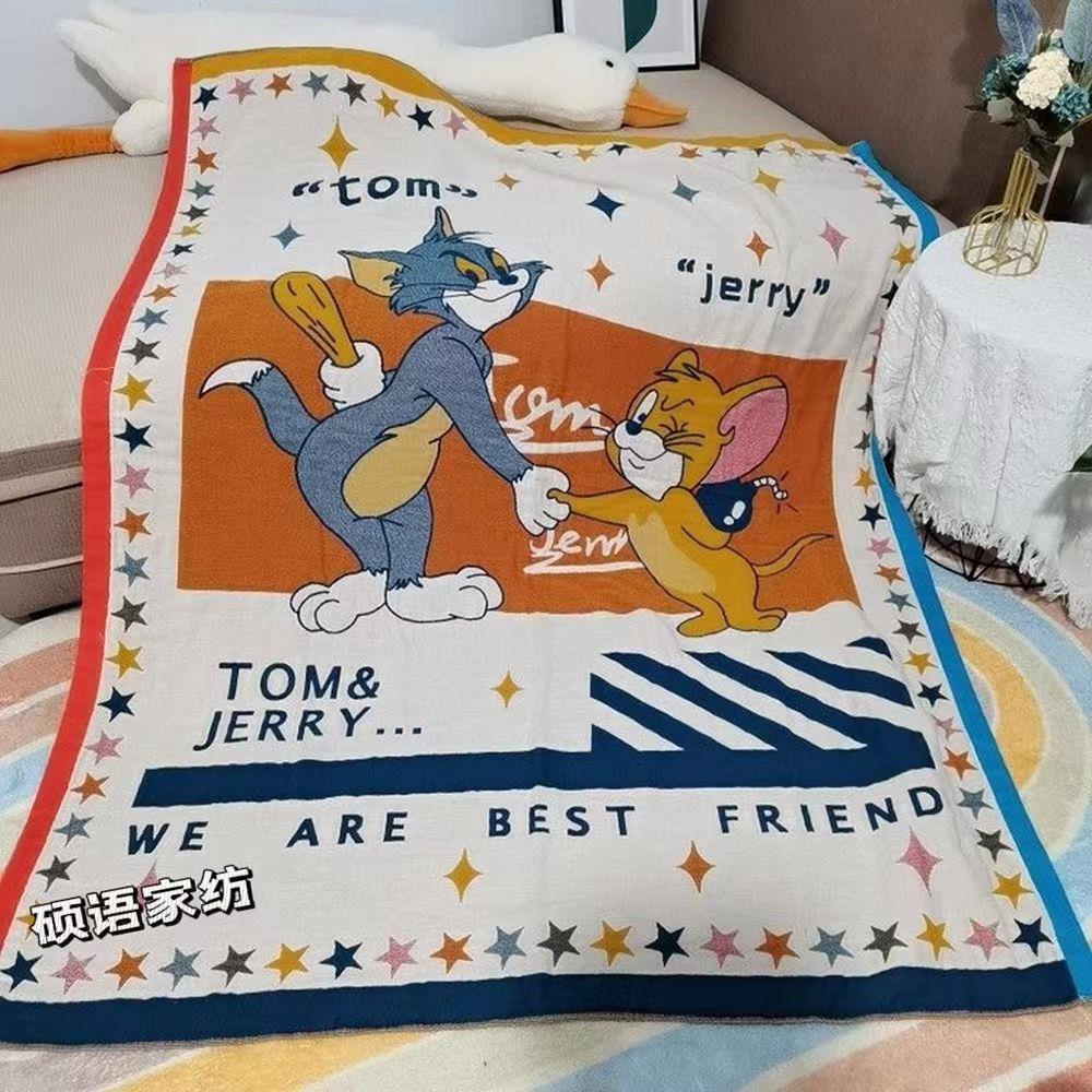 Chăn cotton Năm Lớp Họa Tiết Hoạt Hình Dễ Thương Cho Bé