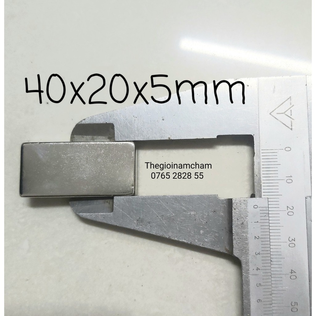 Nam châm vĩnh cửu 40x20x5mm Lực mạnh - 40k/1 viên