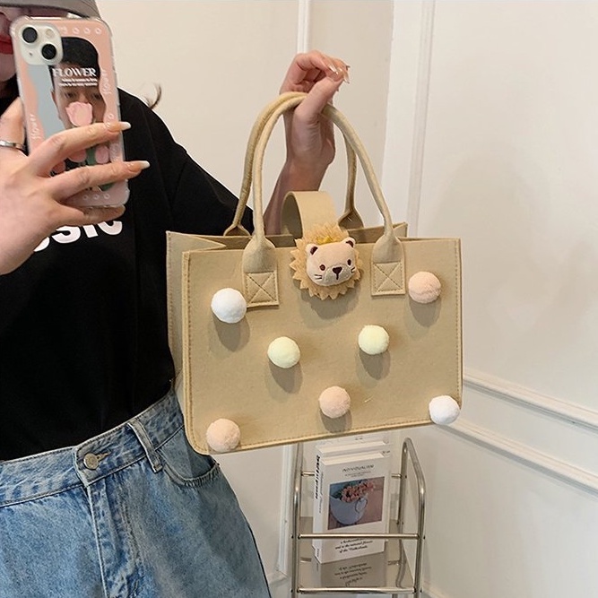 Túi Xách Tote Họa Tiết Hoạt Hình Phong Cách Nhật Bản Đáng Yêu