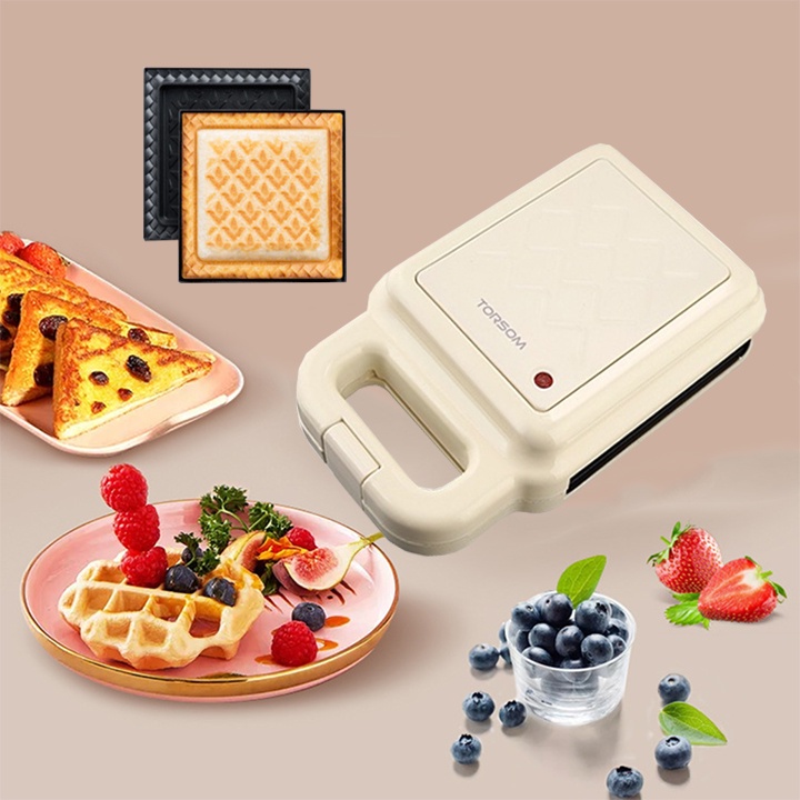 Máy nướng bánh sanwich - Mua kèm 5 khay Torsom BẢN MỚI