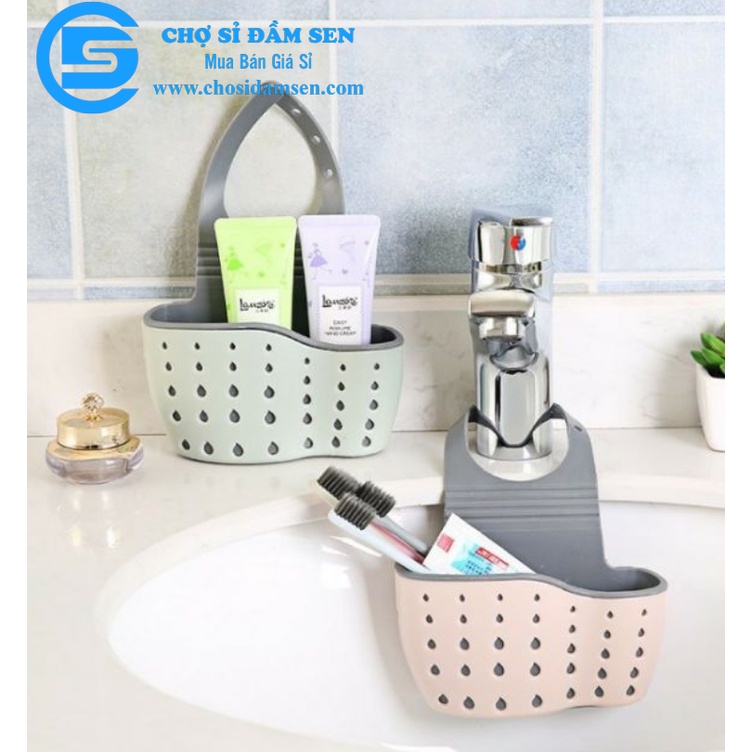 Giỏ Đựng Giẻ Lưới Rửa Bát Loại Dày 2 lớp treo bồn rửa chén bát, Giỏ treo đa năng G340-GiotreoBRC-2lop