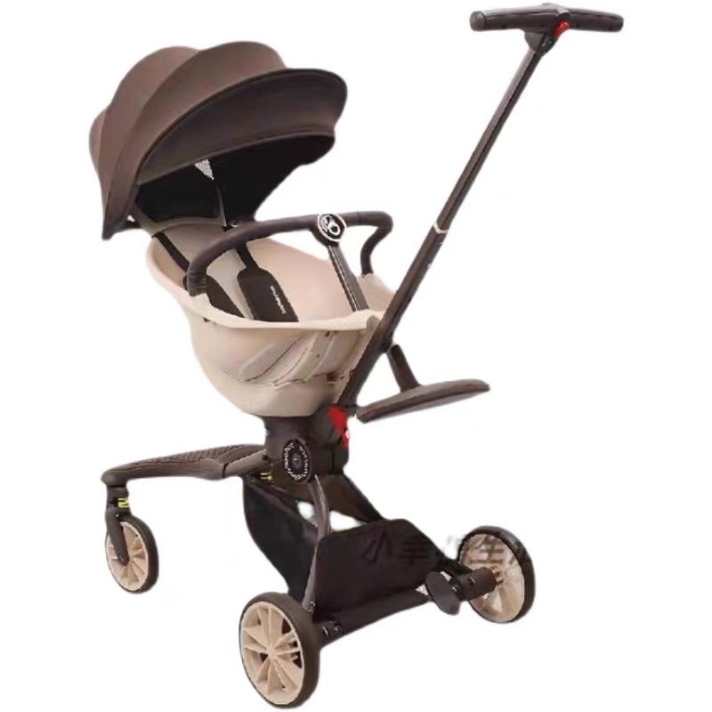 Xe đẩy đảo chiều gấp gọn Baobaohao V18 ngồi ngả 5 chế độ kèm mái che và đệm cho bé