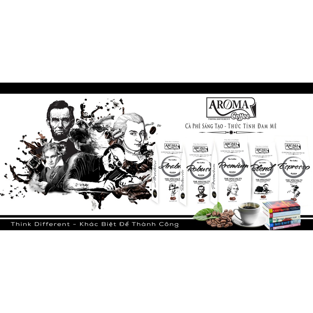 Combo 1 kg [ 2 Gói 500Gr ]  Robusta _ Cà Phê Nguyên Chất Aroma Coffee | BigBuy360 - bigbuy360.vn