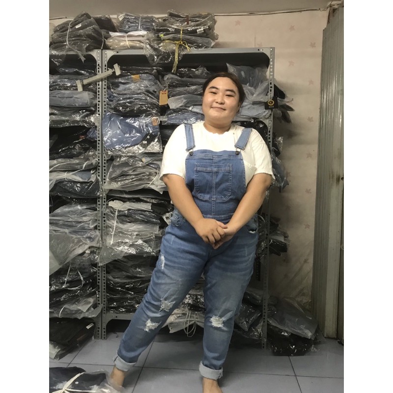 quần yếm jean bigsize 60-90kg co giãn