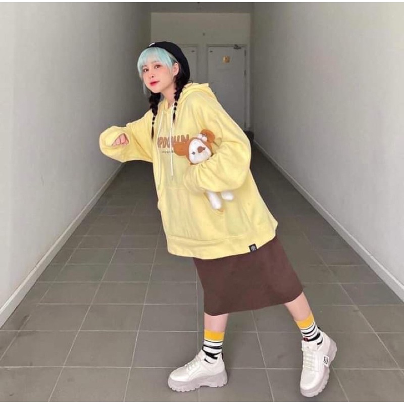 Áo Hoodie UPDOWN Form Rộng Tay Bồng, Áo Nỉ Unisex