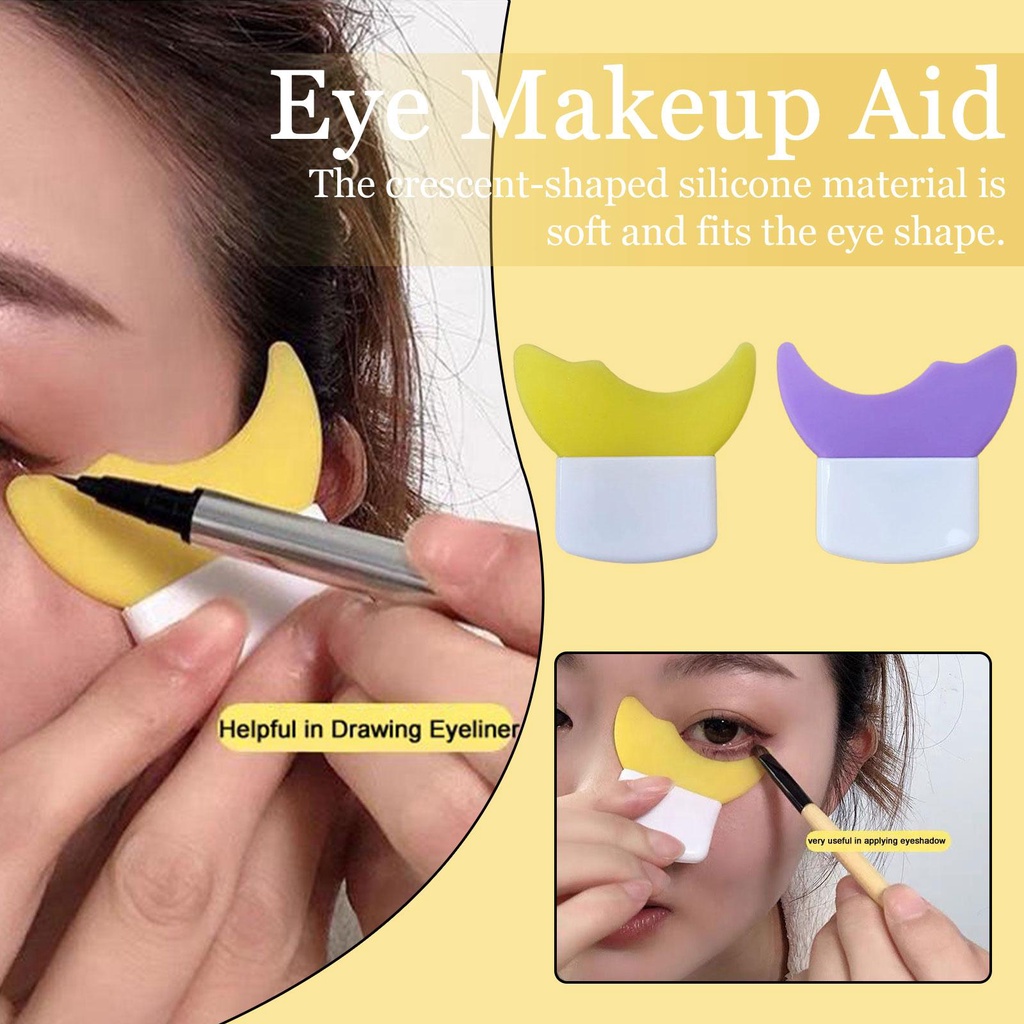 Miếng Silicon Mềm Hình Chữ Y Hỗ Trợ Kẻ Mắt Và Làm Sạch Lông Mi