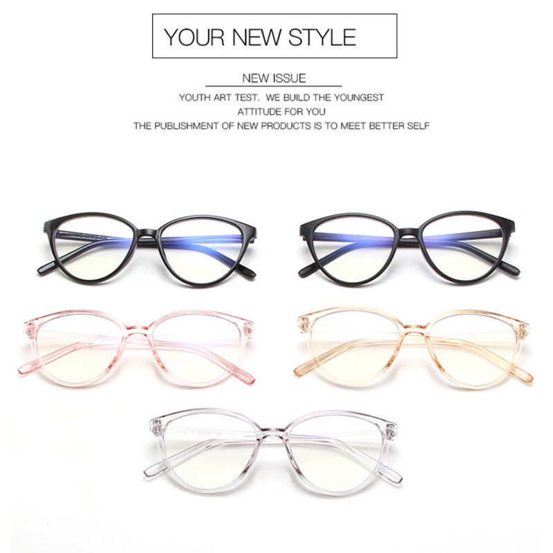 (KIQI-FASHION) COD Mắt kính chống ánh sáng xanh thiết kế trẻ trung cho nữ