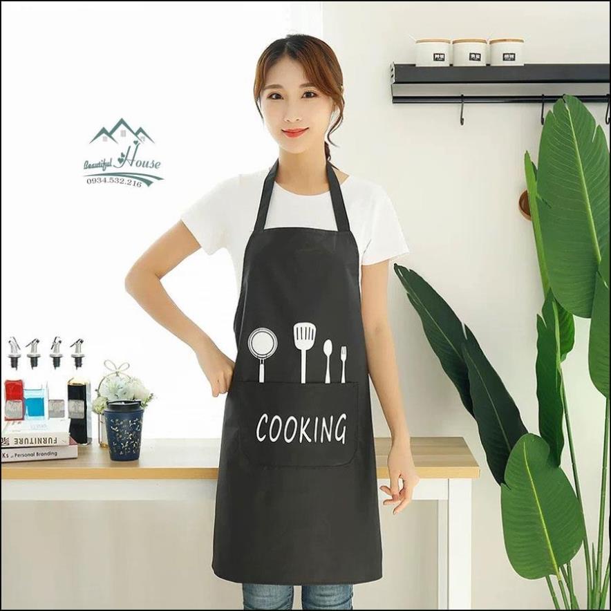 Tạp Dề Cooking [Nhiều Màu] - Vải Oxford Cao Cấp Chống Thấm Nước, Chống Bám Bẩn, Thời Trang