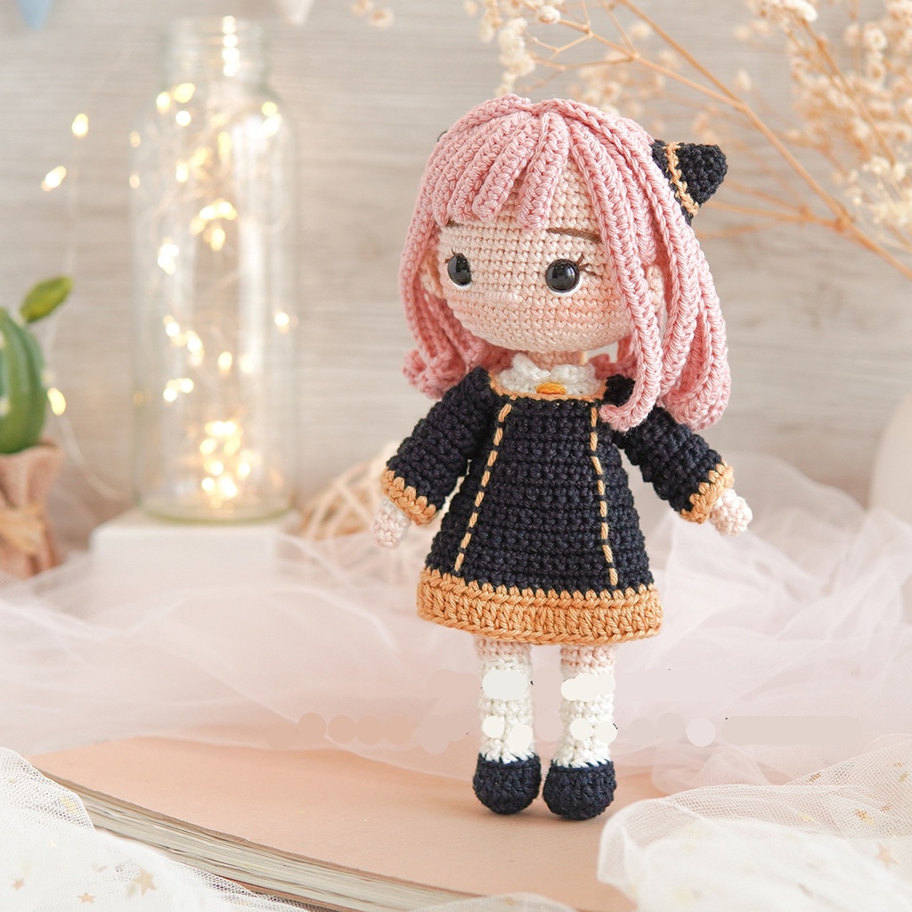 Búp bê Anya bằng len móc handmade cho bé, Búp bê bằng len móc, 100% sợi cotton - Ami House