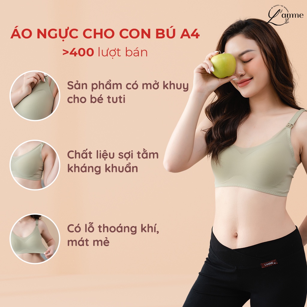 Áo ngực cho con búchất sợi tằm cao cấp co giãn 4 chiều