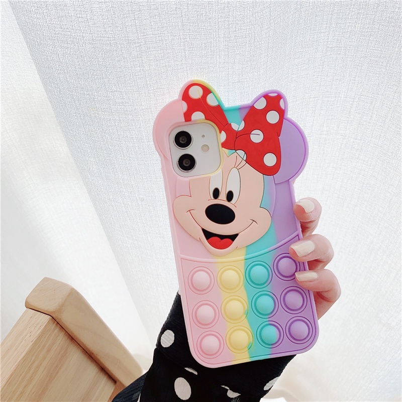 Minnie 3D Soft Silicone Shockproof Soft Case for iPhone 12 Pro Max iP11 X Xr 6 7 8 Plus Xs Max | BigBuy360 - bigbuy360.vn