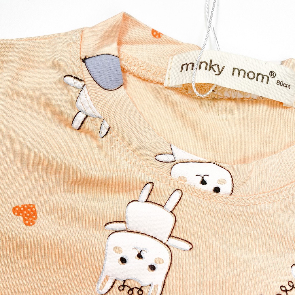 Bộ Cộc Tay MINKY MOM THUN LẠNH In Toàn Thân Họa Tiết Dễ Thương Cho Bé TN-IN32