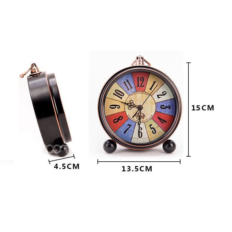 Đồng hồ báo thức Vintage nghệ thuật
