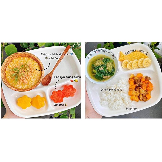 Khay ăn dặm Nakaya 3 ngăn cho bé