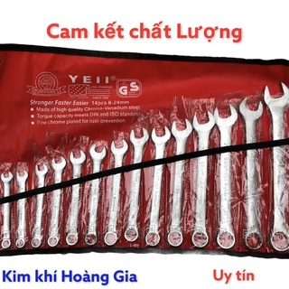 Cờ lê bộ 14 chi tiết YETI nhập khẩu từ số 8-24-32 thép Crom Vanadi