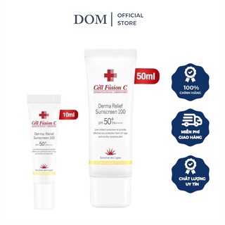 Kem chống nắng cho da nhạy cảm Cell Fusion C Derma Relief Sunscreen 100 SPF50+ 10m - 50ml
